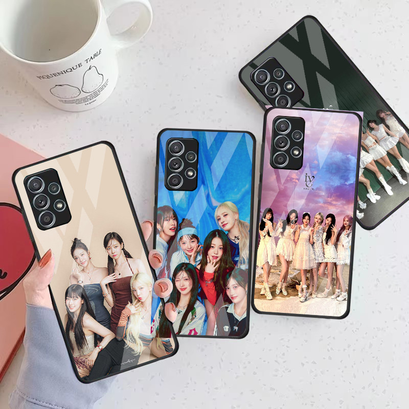 IVE kpop Capa De Telefone De Vidro Para Samsung Galaxy A16 A15 A25 A35 A55 A53 A54 A34 A14 A32 A52 4G 5G A56 A54