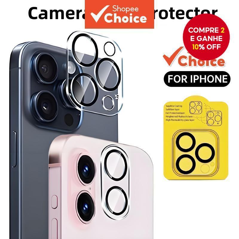 Protetor De Vidro Temperado Para Lente De Câmera HD iPhone 15 Pro Max 14/14 Plus/14 13 Premium Durável