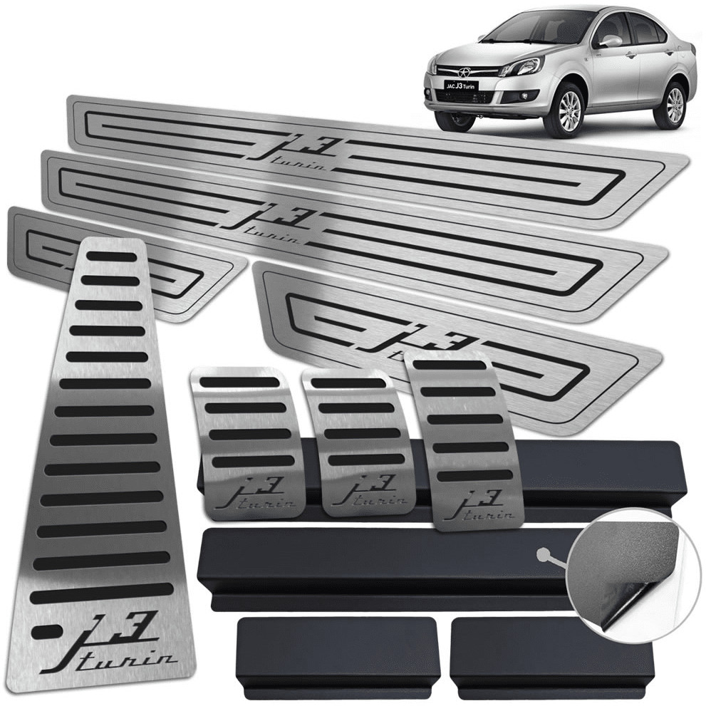 Kit Soleira Pedaleira Descanso JAC Motors J3 2011 até 2015 B.Relevo