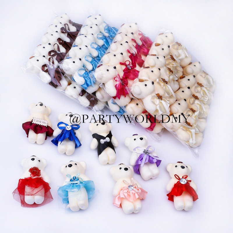 10pcs ICE CREAM DIAMOND BEAR Foam Bear Cute Bear Doll Flower Bouquet Material Florist