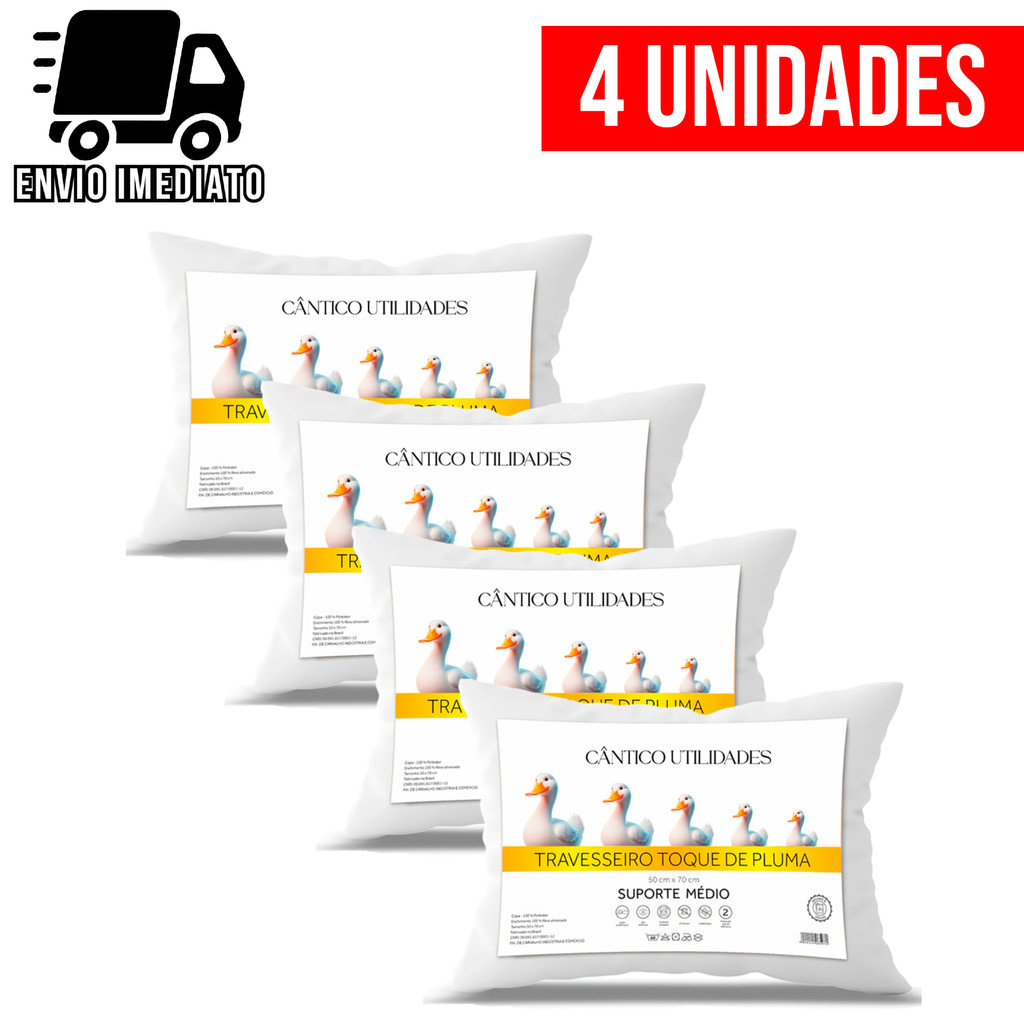 Travesseiro Pluma de Ganso Premium Macio Conforto Hotel Luxo Antialérgico em Oferta na Shopee