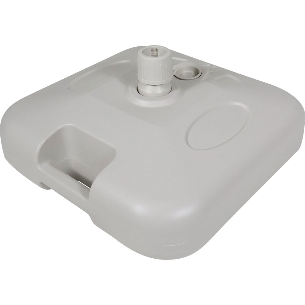 Base Plástica Para Guarda-sol e Ombrellone 18 Kg Quadrada Branca Bel em Oferta na Shopee