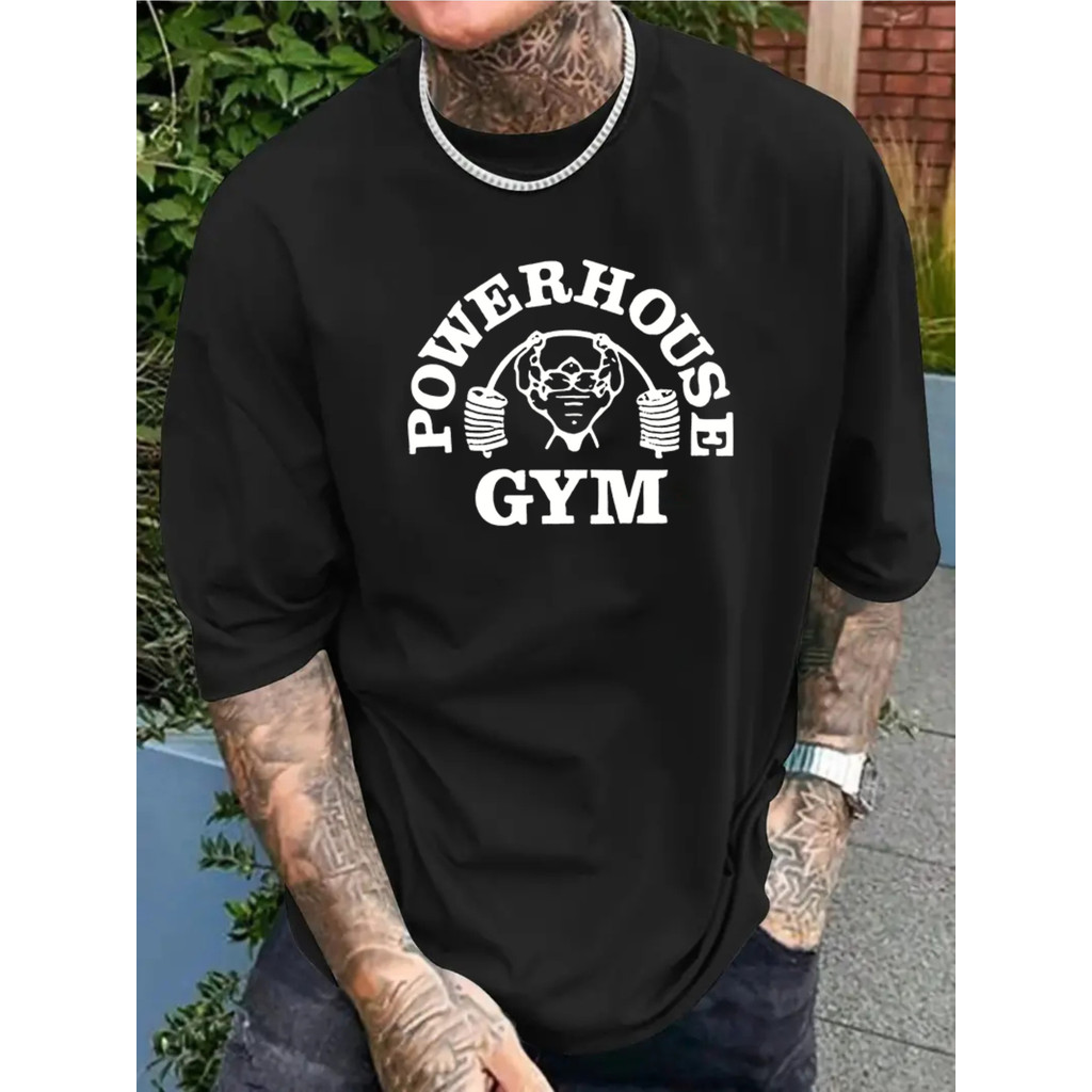 Camiseta Masculina Frase Slogan Gym Treino Motivacional Estampada Confortável Estilosa Moderna Esportiva