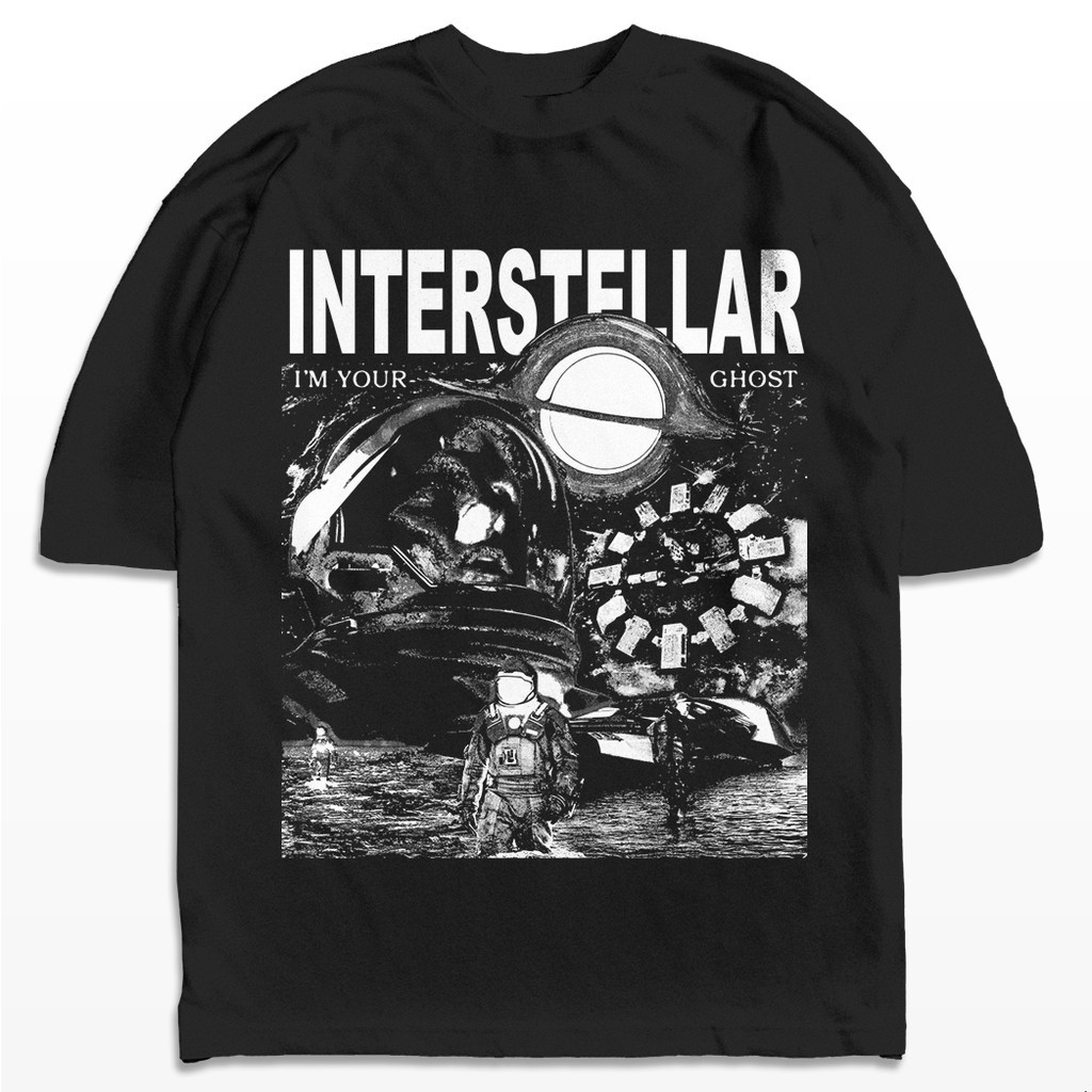 [Camiseta Premium em Algodão Puro]GXG Camiseta Oversized Interstellar Filme Streetwear Harajuku Aesthetic Camisa Unissex