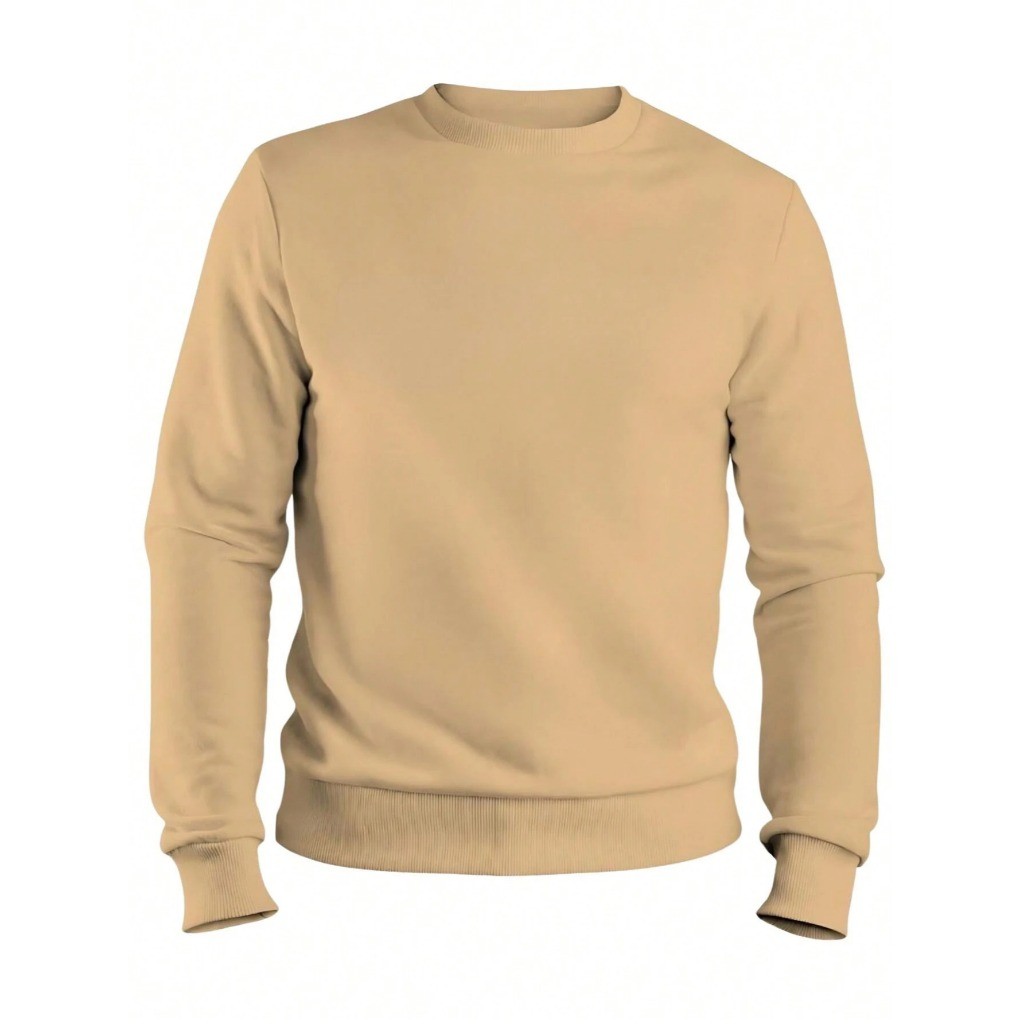 Moletom Masculino Gola Careca Liso | Blusa de Frio Flanelado Unissex Confortável