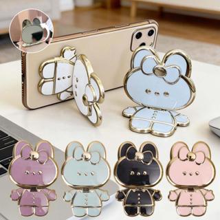 Suporte De Espelho De Telefone Dobrável Com Design De Coelho Multicolorido-Maquiagem Portátil Decorações De Adesivos Tra em Oferta na Shopee