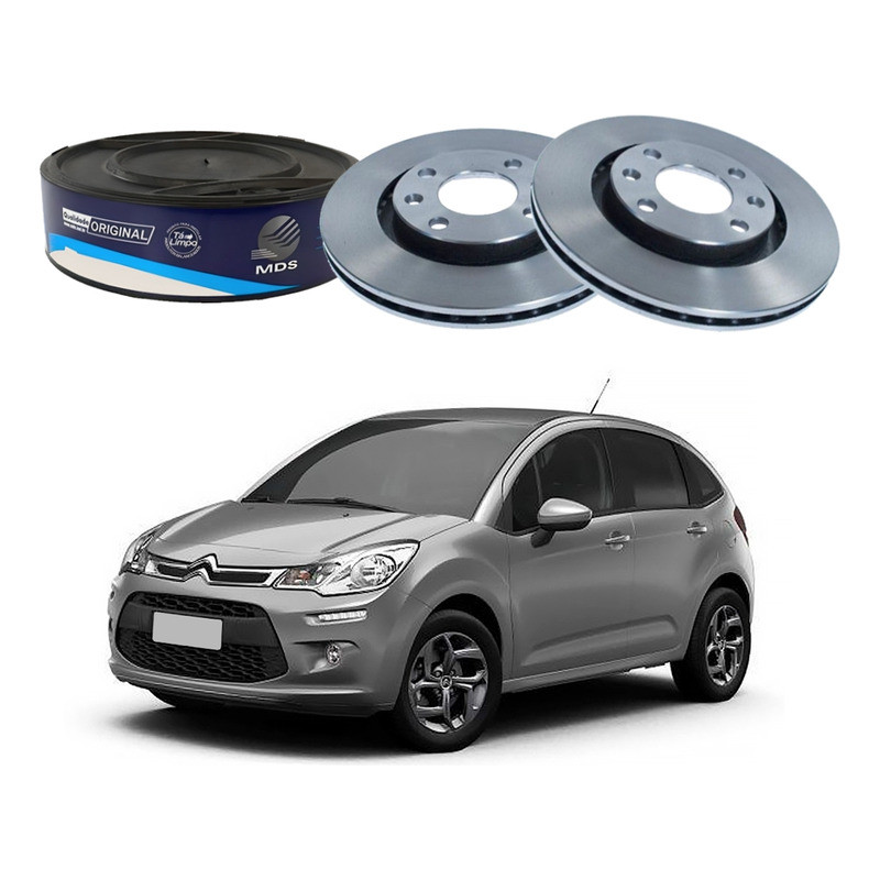Disco Freio Dianteiro Mds C3 1.6 2013 A 2019 em Oferta na Shopee