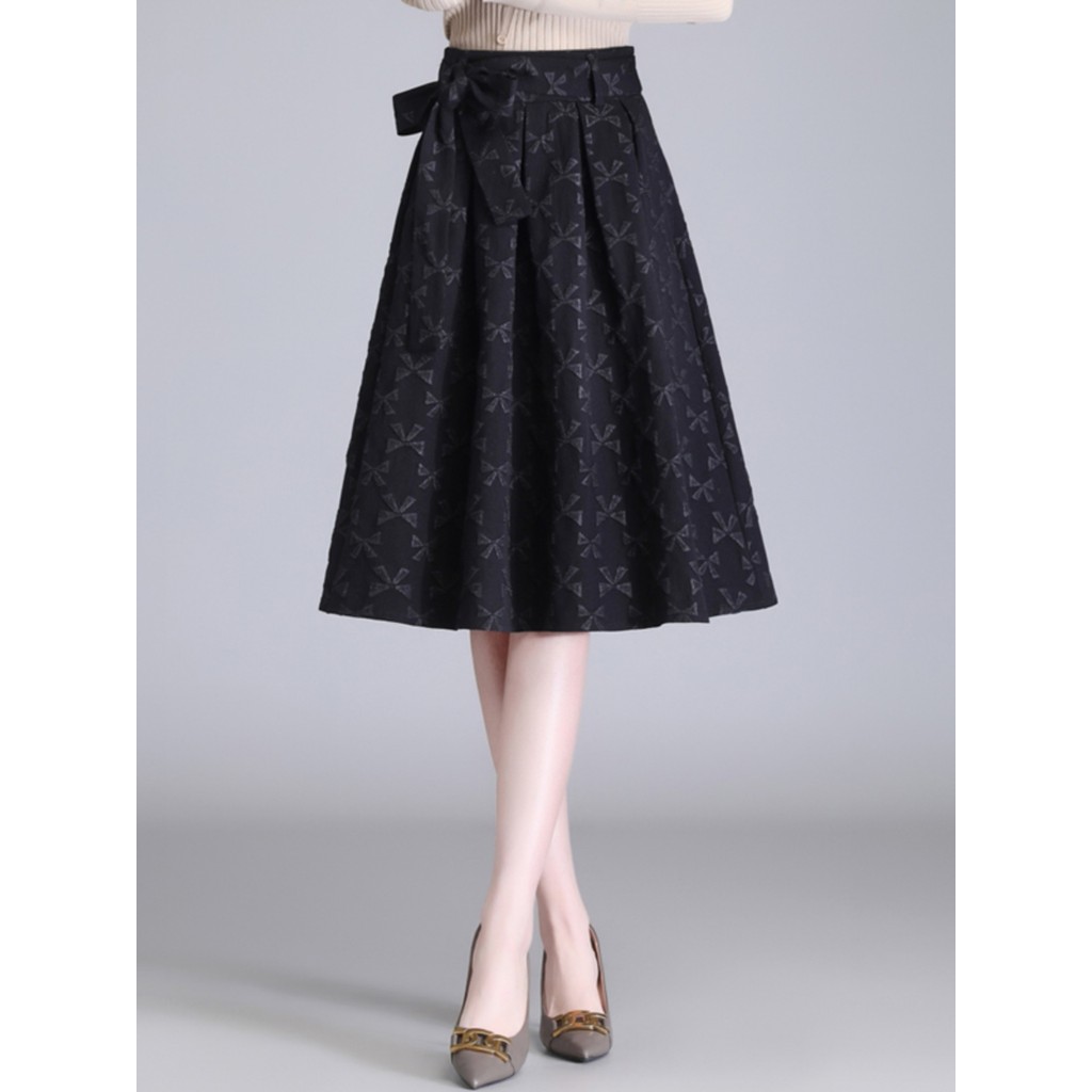 Pequena saia plissada Floral cintura alta A linha saia feminina 2026 primavera outono novo estilo meia saia de comprimen