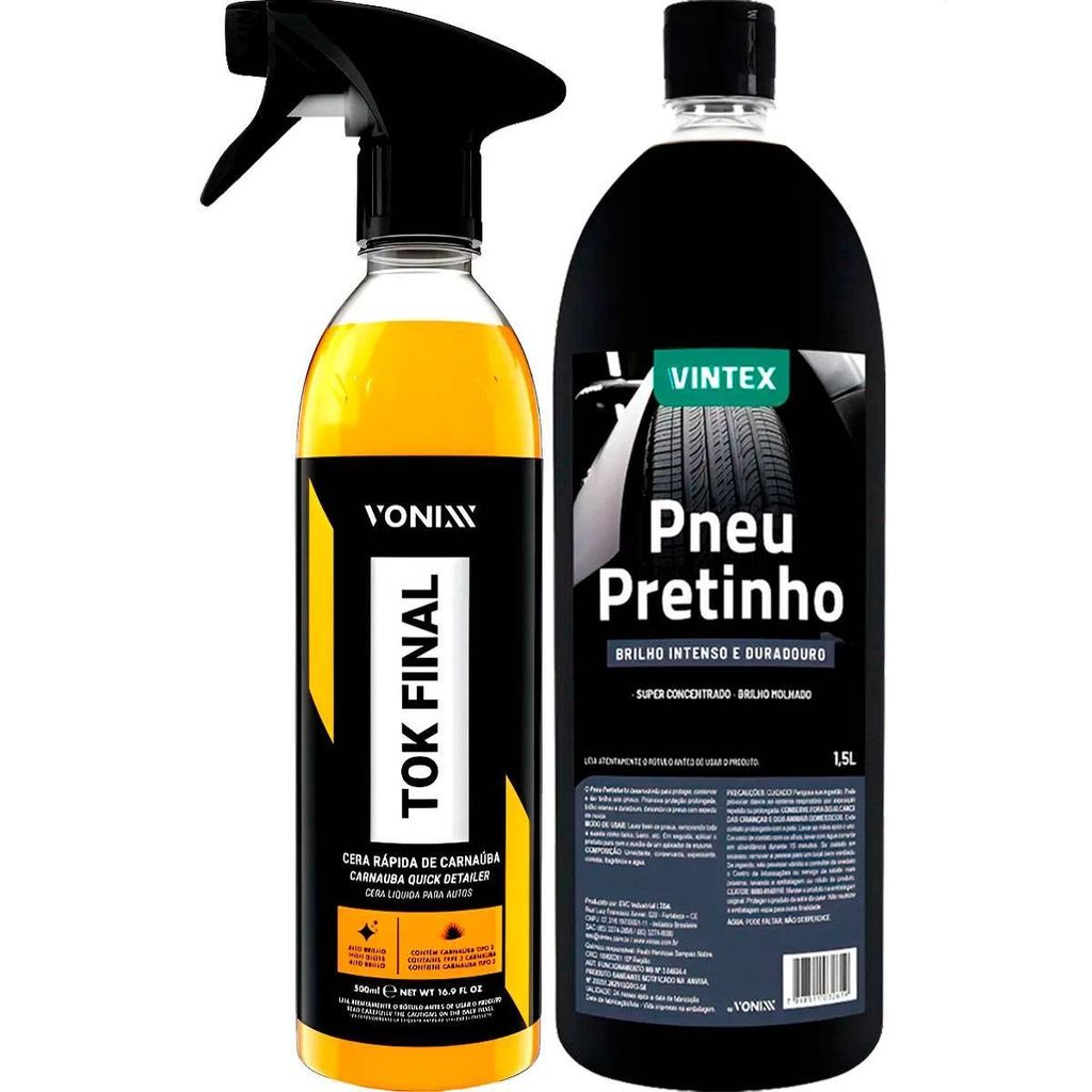 Cera Carnauba Tok Final Pneu Pretinho Brilho Intenso Vonixx