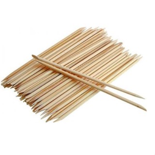 Pacote C/100 Palito Laranjeira Descartável de Ponta Espátula para manicure em Oferta na Shopee