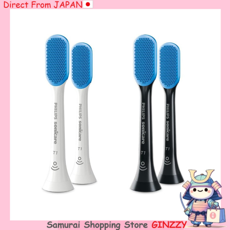 PHILIPS Cabeça de Escova Substituta Sonicare para Limpeza de Língua (2 Peças) Preto/Branco Japão