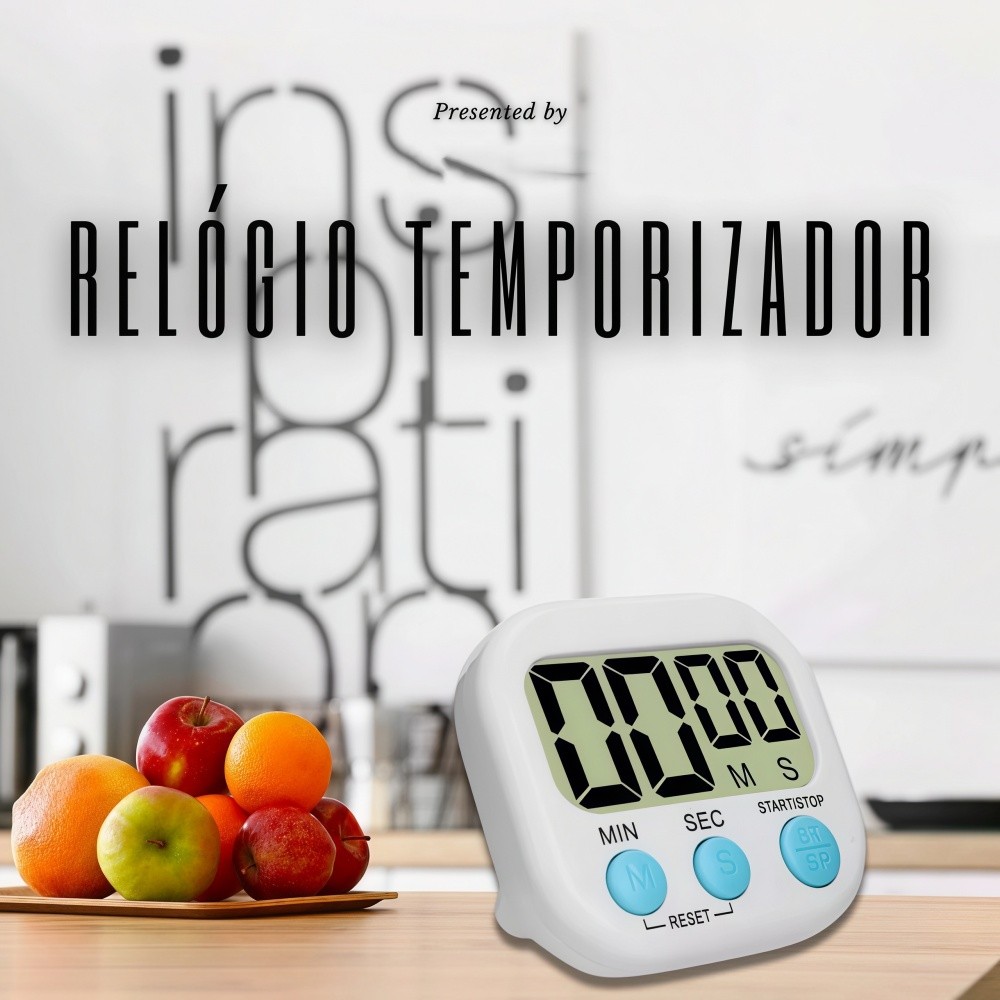 Timer Temporizador Cronômetro Digital De Cozinha Com Alarme Para Estudo,Branco,Cor Aleatórias