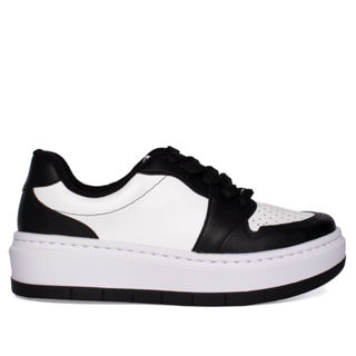 Tênis Feminino Vizzano Casual Recortes Branco/Preto em Oferta na Shopee