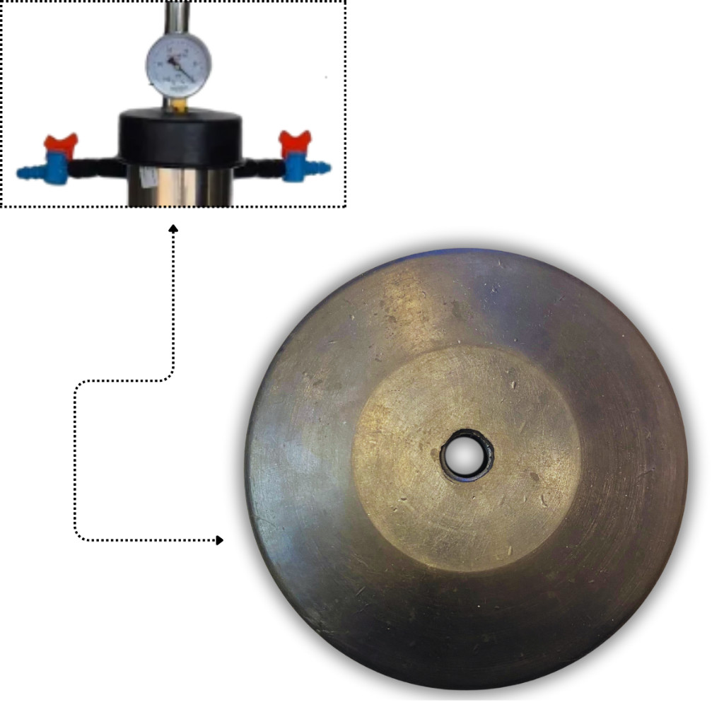 TAMPAO CEGO 100MM ORDEMOVEL COM ROSCA PARA VACUOMETRO ORDENHA
