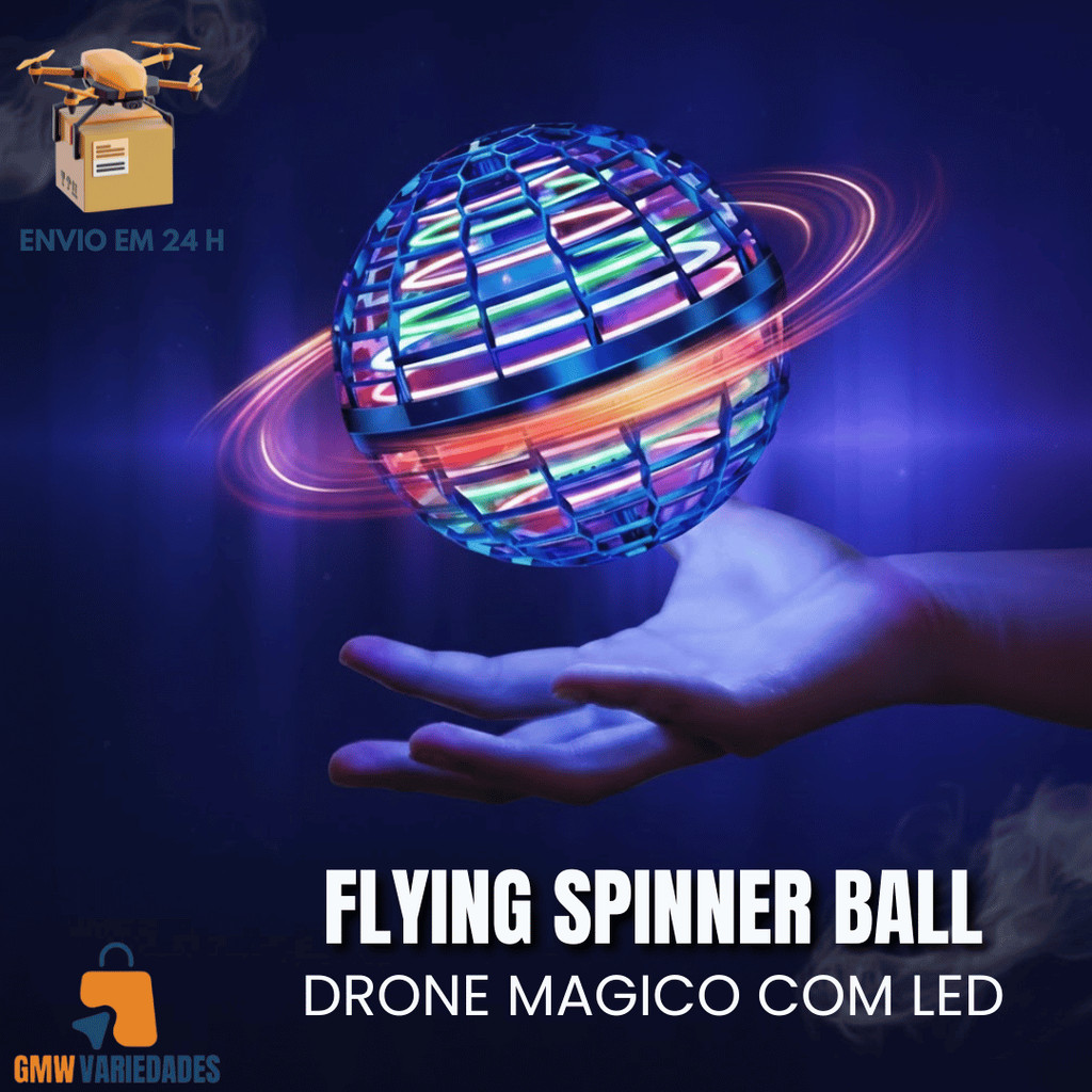 Spinner Voador led Bola Voadora Spinner Bola Boomerang  Com Luz Voador Interativo Infantil Rosa Ou Azul