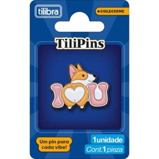 Pin de Metal Tilipins Lovedog Tilibra em Oferta na Shopee