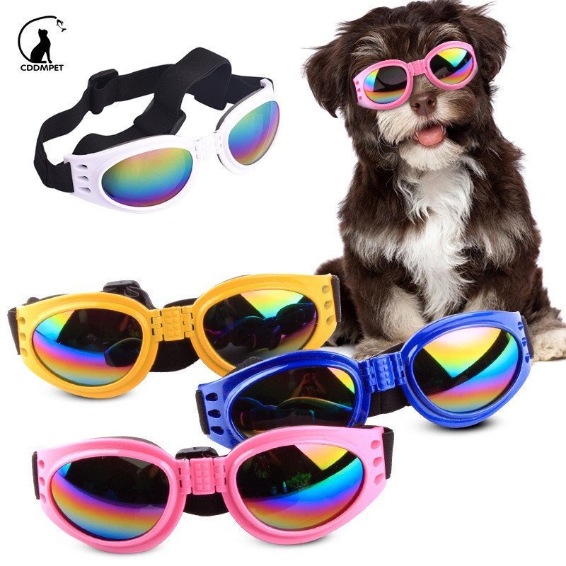 Óculos De Sol Para Cães Dobráveis Animais De Estimação À Prova De Vento Cachorro Natação Protetores