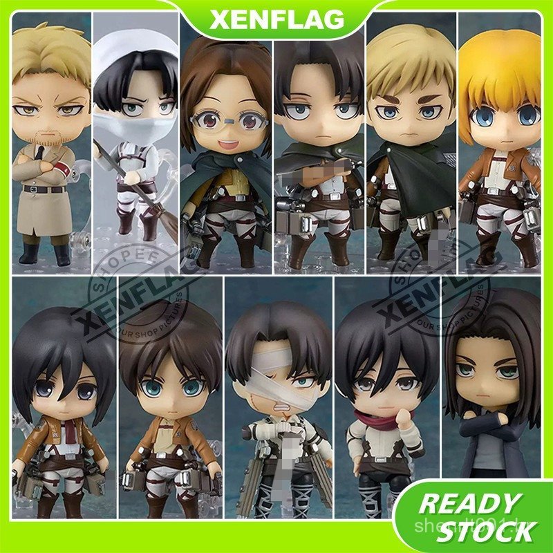 Ataque Nendoroid Ao Titã # 390 Levi Ackerman Eren Jaeger Mikasa·Ackerman Armin Arlert Reiner Braun Figura Colar De Pvc