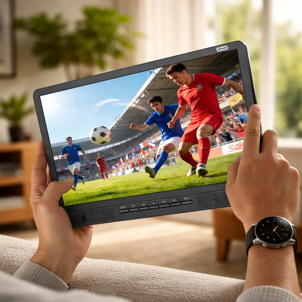 TV Portátil LCD 17,3 Android TV com Bateria Recarregável HDMI USB KP-TV17/B em Oferta na Shopee