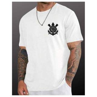 Camiseta Unissex Timão Manga Curta Moda Esportiva T-Shirt Corinthians Oferta em Oferta na Shopee