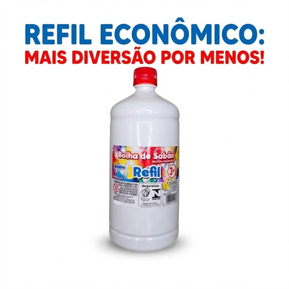 Líquido para Máquina de Bolha e Pistola 1L - Brasilflex Original