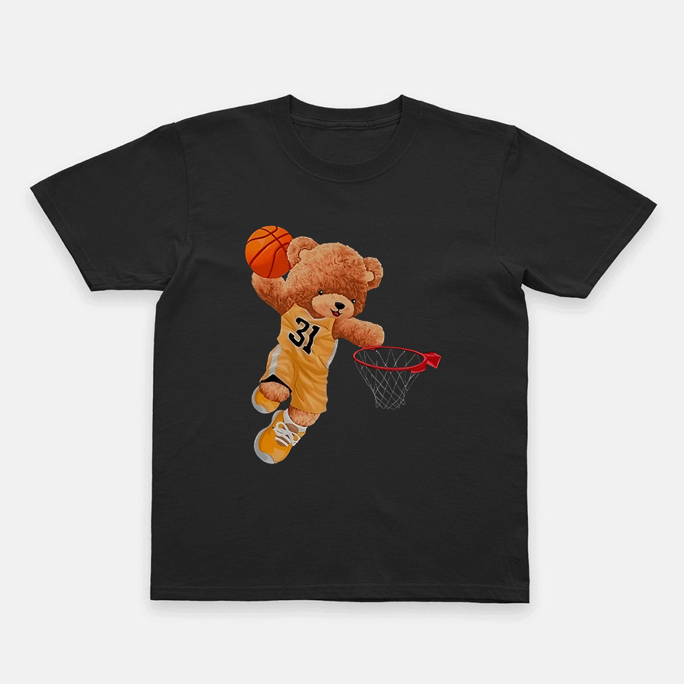 Boneco de Pelúcia Com Camisa de Basquete, Número 31, Bola de Basquete e Aro de Anilha