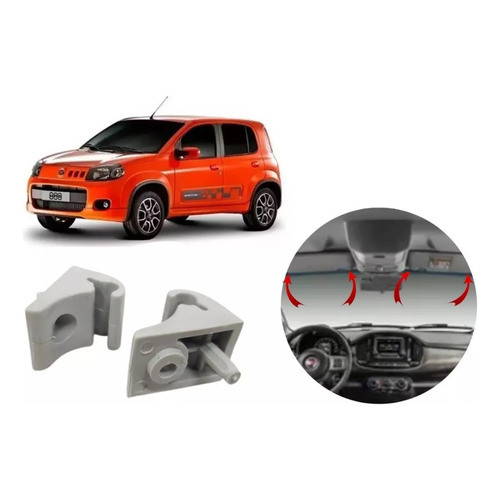 Par Suporte Quebra Sol Para Sol Fiat Uno Vivace 2011 Á 2020