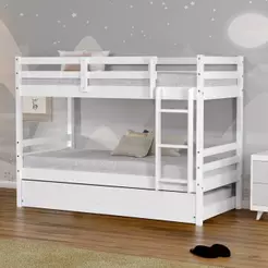 Treliche Solteiro Eco Madeira Maciça Branco Mobilistore