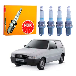 Jogo 4 Velas Original Ngk Uno Furgão 1.3 2007 A 2013