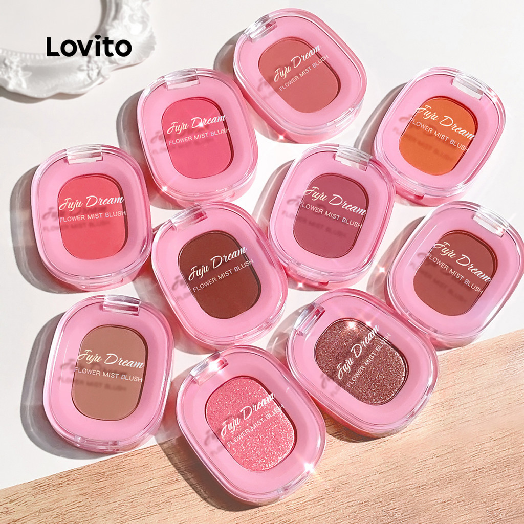 Lovito Casual Simples Feriado Data Blush Natureza Fosco Iluminar Blush Para Mulheres LCS09168 em Oferta na Shopee
