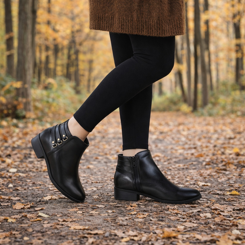 Bota Feminina Modare Cano Curto Lisa Ultraco Orto Tendência, Bota Cano Curto Feminina Modare