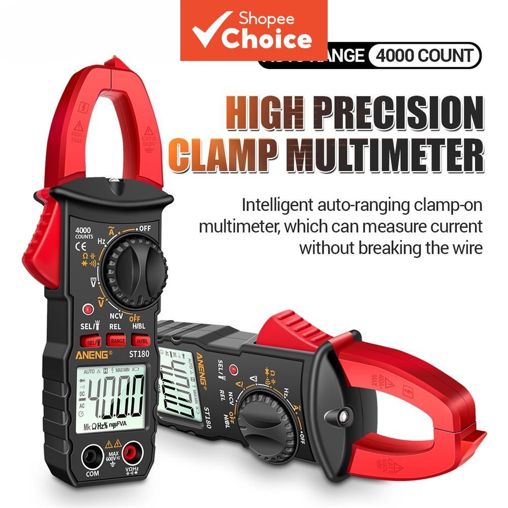 O Aneng ST180 4000 Multímetro Digital Alicate Amperímetro RMS verdadeiro é ideal para medições elétricas em Oferta na Shopee