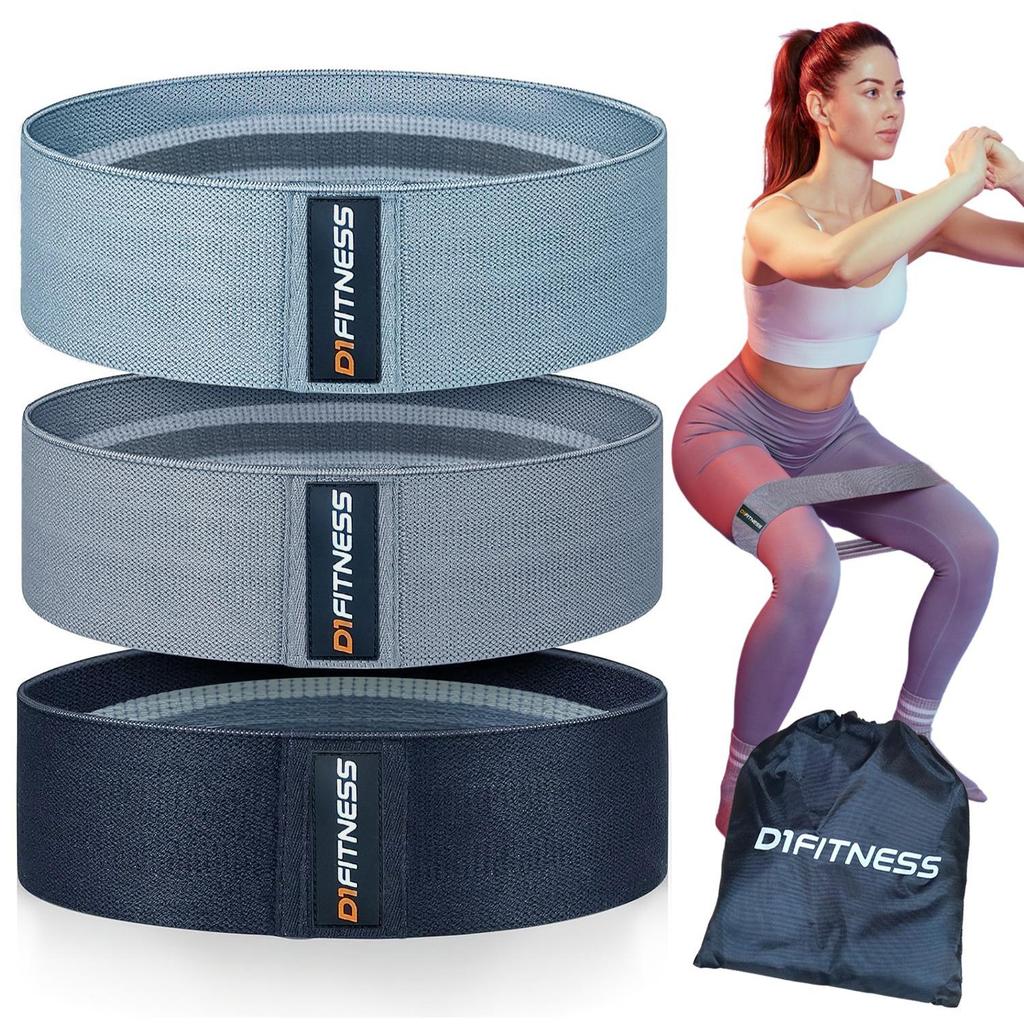 Kit Hip Mini Band Tecido Faixa Elástica – 3 intensidades