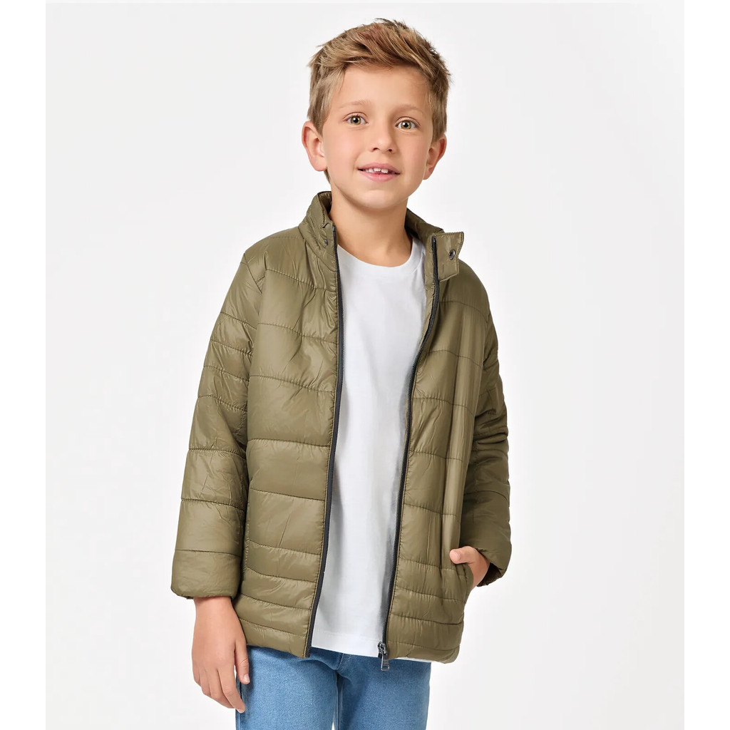 Jaqueta Puffer Infantil em Microfibra Trick Nick Verde