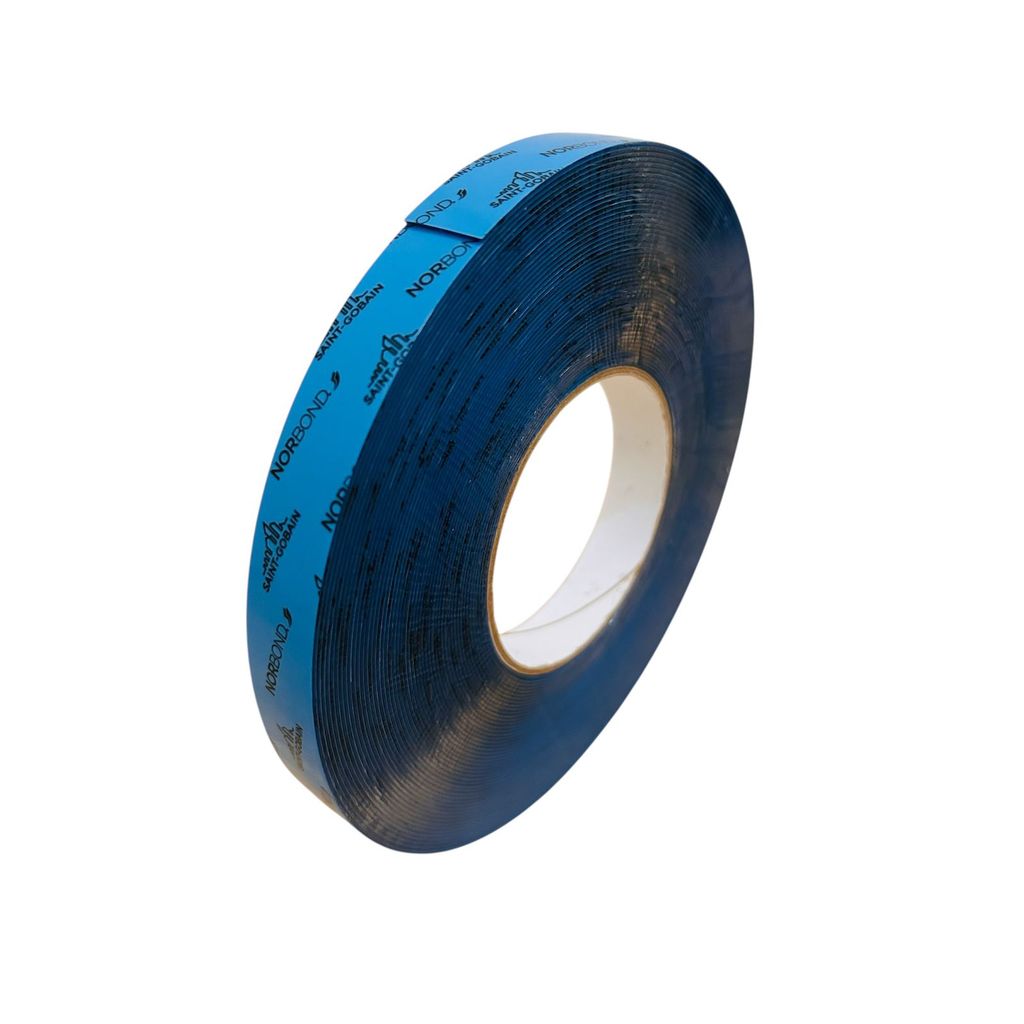 Fita Adesiva Dupla Face Massa Acrilica Transparente SAINT GOBAIN - Norbond 19MM x 20MTS