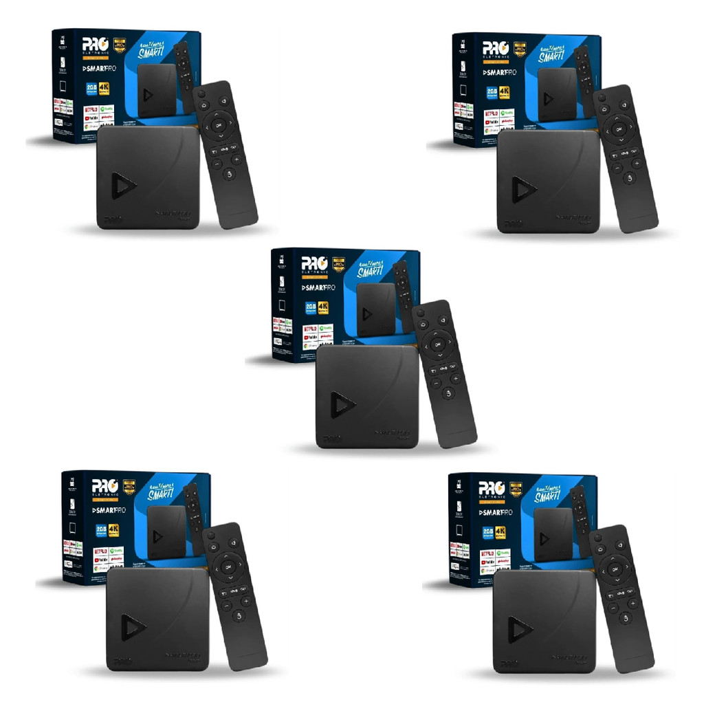 Kit 5 Smart Box Proeletronic 4k