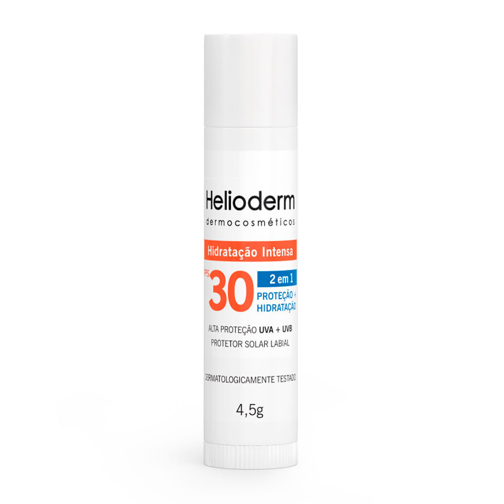 Protetor Labial Helioderm Hidratatação Intensa 2 em 1 FPS 30 4,5g