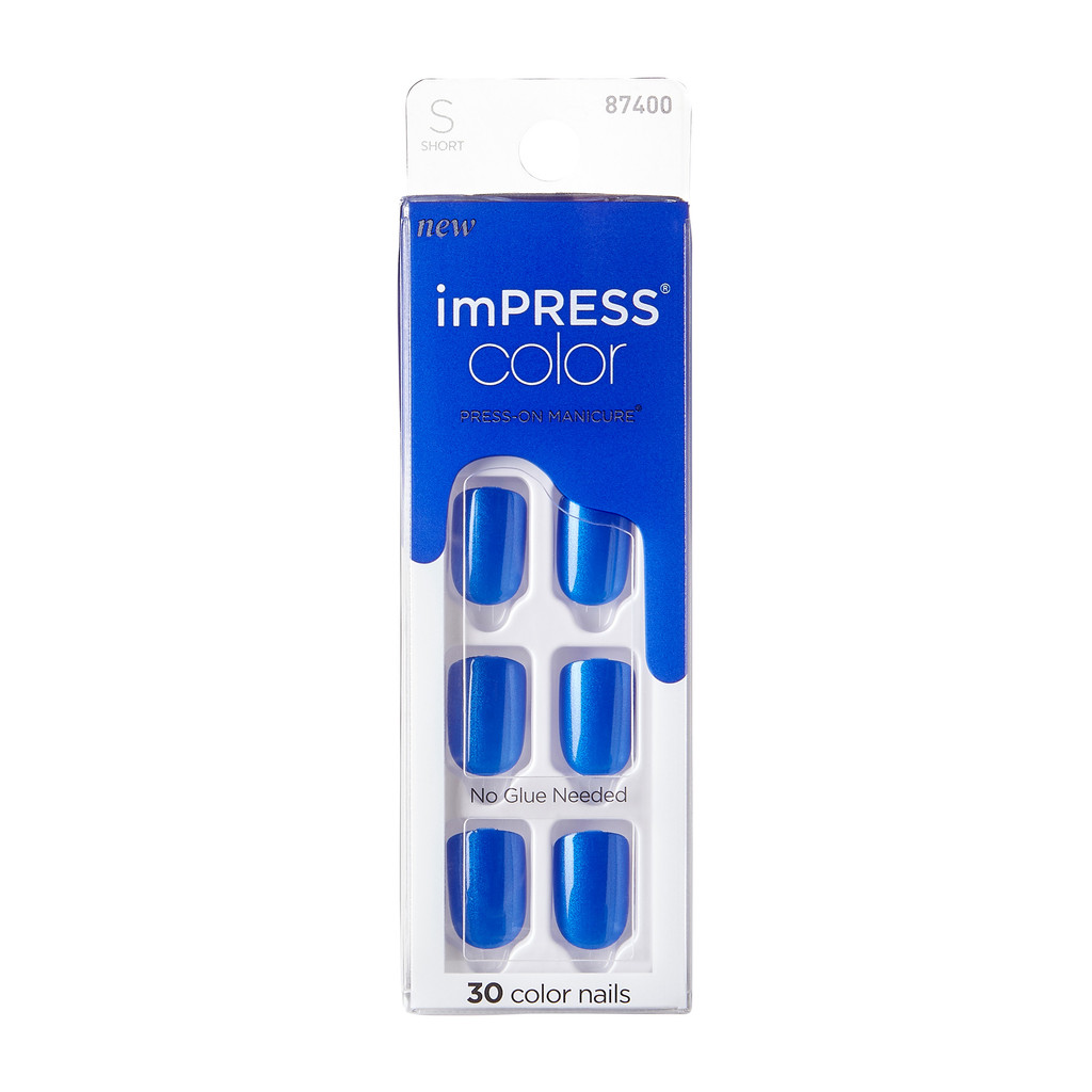 Unha Postiça Autocolante imPRESS Color Deep Ocean - Kiss New York
