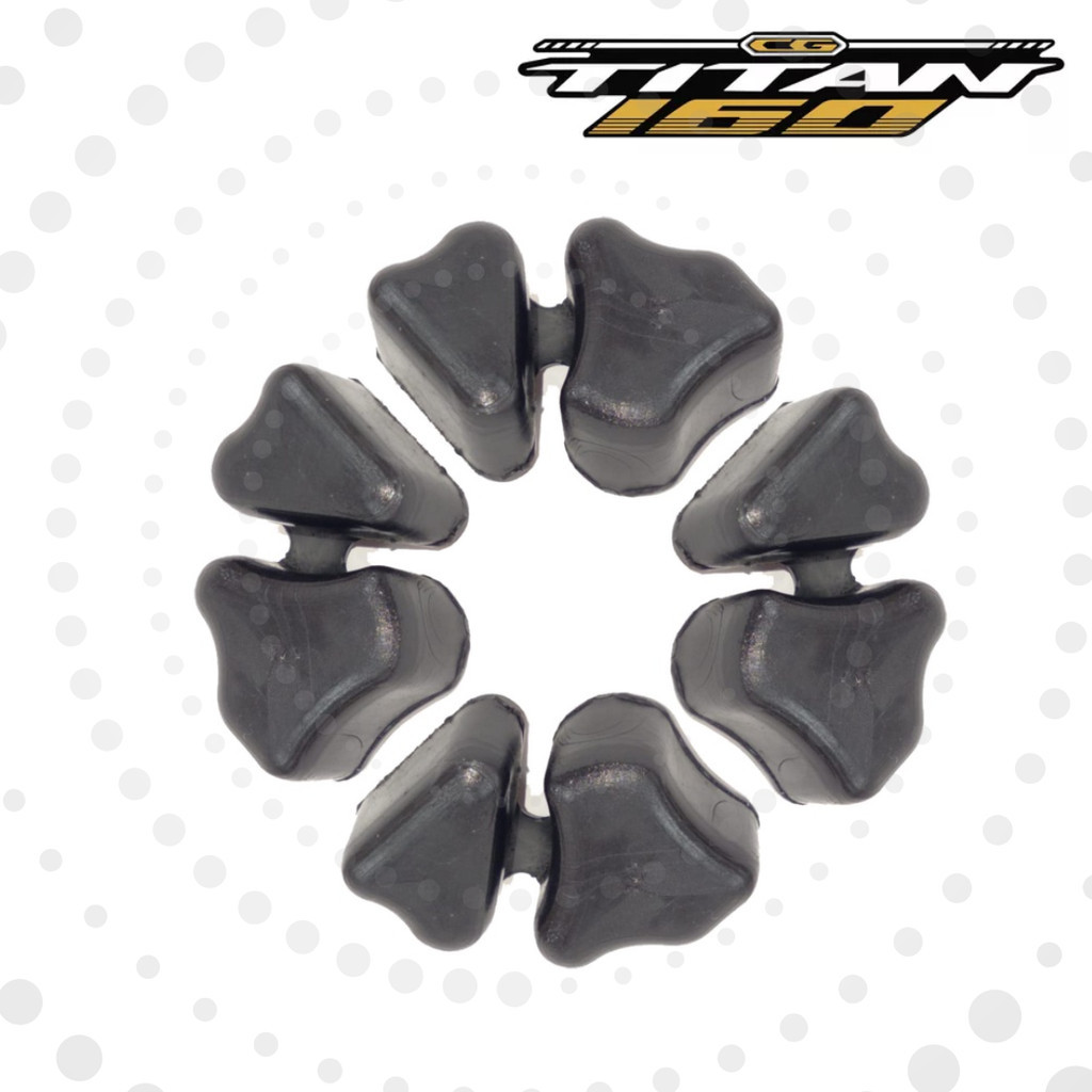 KIT RELAÇÃO TRANSMISSÃO COM RETENTOR ORIGINAL RIFFEL TITAN 160 START FAN 160 + Coxim Da Coroa + Patins De Freio · foto 2