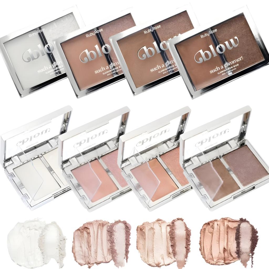 ILUMINADOR DUO SUCH A GLIMMER PÓ + CREMOSO BLOW RUBY ROSE em Oferta na Shopee