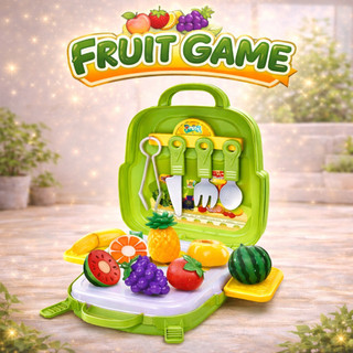 Maleta De Frutas Infantil 3 Em 1 Didática Educativa Fruit Game Brinquedo Pedagógico Para Montar