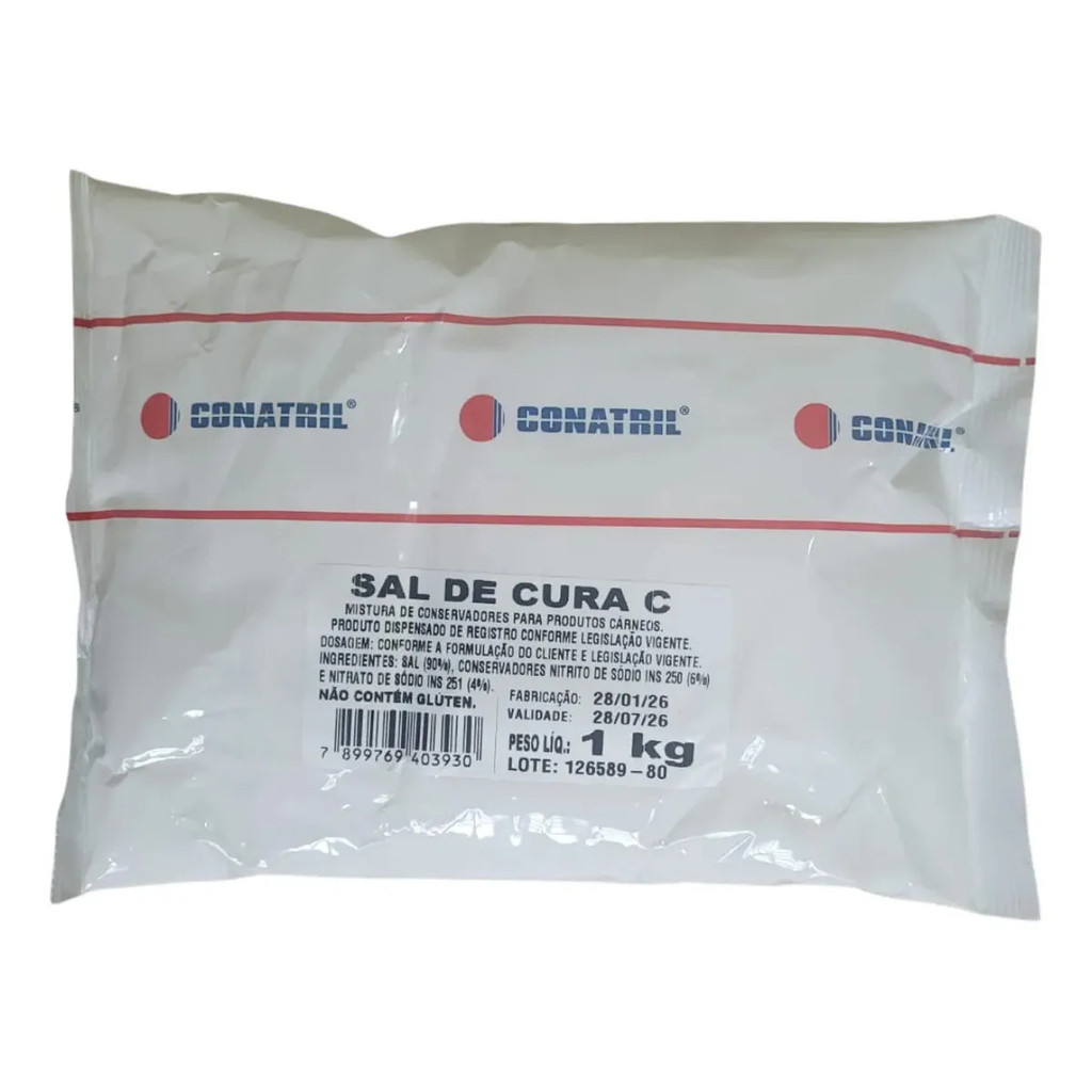Sal De Cura 2 - Cura C Para Cozidos E Embutidos - 1 Kg em Oferta na Shopee