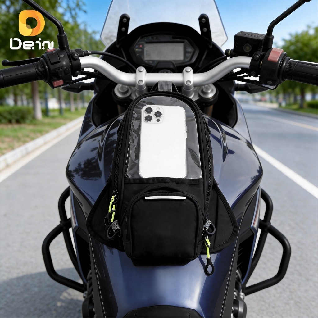 Bolsa de Tanque para Moto Impermeável com Suporte Celular Transparente Universal 32x18x8cm em Oferta na Shopee