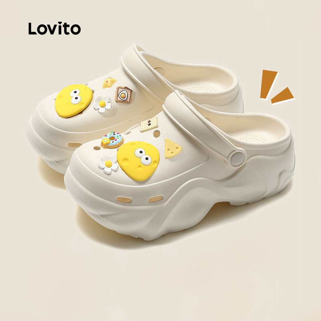 Lovito Sandálias Casuais  Sandálias Carregáveis para Mulheres LFA89015 em Oferta na Shopee