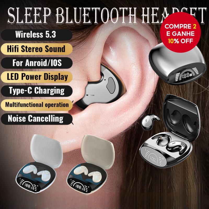 Fones De Ouvido Sem Fio Sono Invisível TWS Bluetooth À Prova Dwaterproof Água Com Cancelamento Ruído Para Esportes em Oferta na Shopee