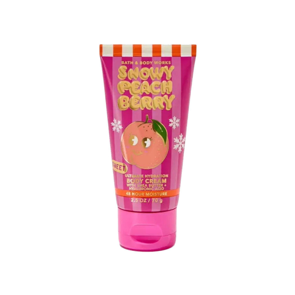 BATH & BODY WORKS - Mini Creme Snowy Peach Berry 70g