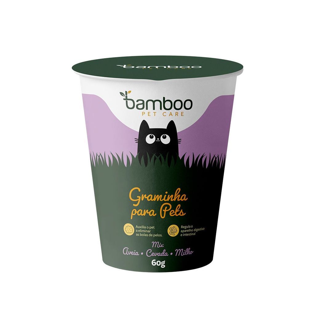 Graminha Digestiva Mix - Eliminação De Bolas De Pelo 50g