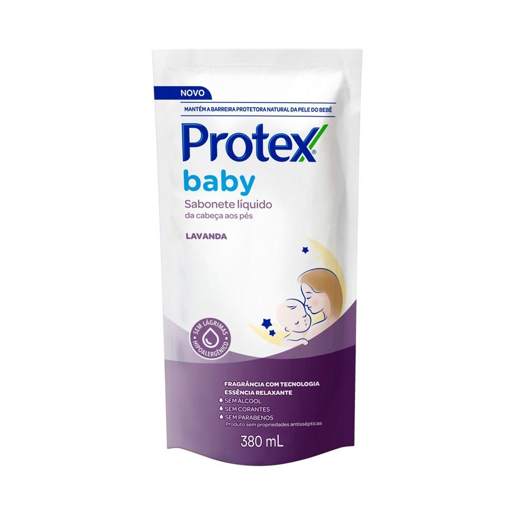 Sabonete Líquido Protex Baby da Cabeça aos Pés Lavanda Refil 380ml em Oferta na Shopee