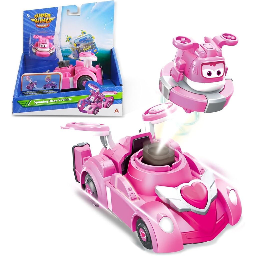 Super Wings Race Car Spinning Dizzy & Veiculo Sunny 5203