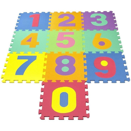 Tatame Infantil Em Eva Númerico 10 Pç 30x30 Grosso Original Números Multicoloridos